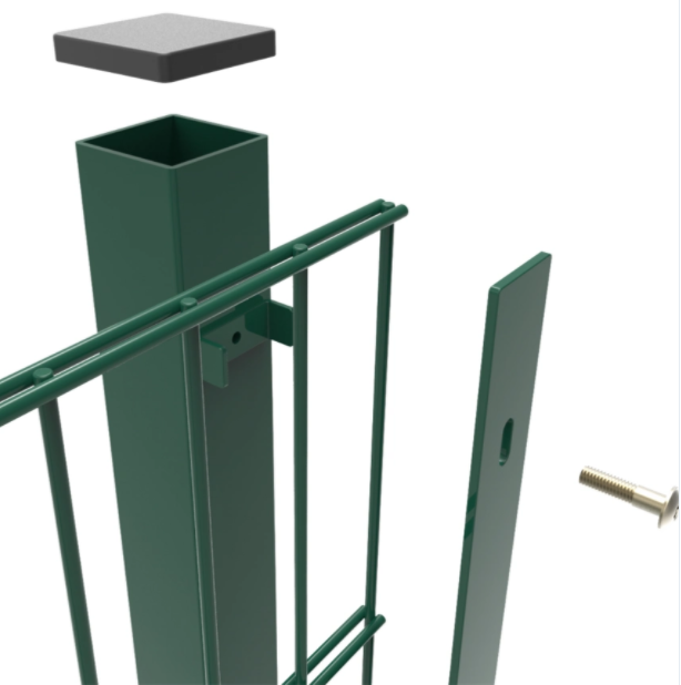 Security 868 656 Double Welded Wire Mesh Fence 50*200mm Hole Powder Coating