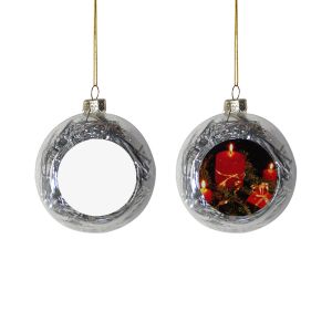 Sublimation Christmas Ball Personalized Custom Printing 8CM Glass Christmas Ball