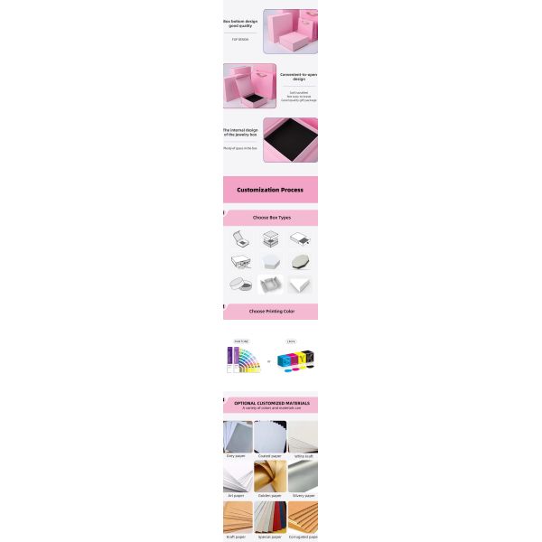 Wholesale manufacturing high quality Magnetic Gift Box Packaging Custom logo luxury Eco Friendly Cardboard Paper pink Magnetic Jewelry Box