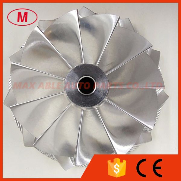 GT3080 59.40/80.30mm 11+0 blades turbo aluminum 2618/milling/billet compressor wheel for racing