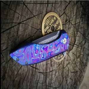 Pocket DIY Tactical Hunting Knife Foldable Satin Finish Blade