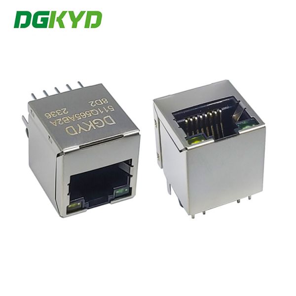 Buy DGKYD511Q565AB2A8D2 180Degree Vertical Rj45 Connecto Cat5e Ethernet Jack Cat 6 Lan Rj-45 Port Magjack Socket Networking at wholesale prices