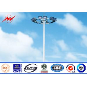 Round Power pole 110KV energy High Mast Pole steel metal Material