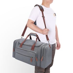 Large Capacity Grey Suitcase Duffle Bag With Shoe Compartment