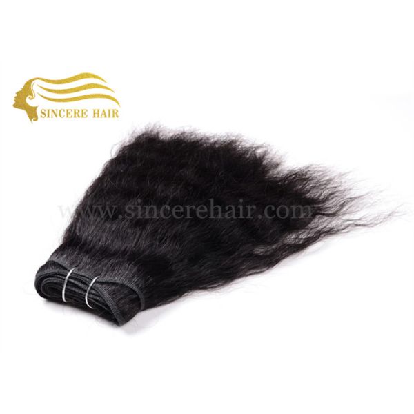 16" Virgin Human Hair Extensions Weft for Sale, 40 CM Brazilian Natural Black