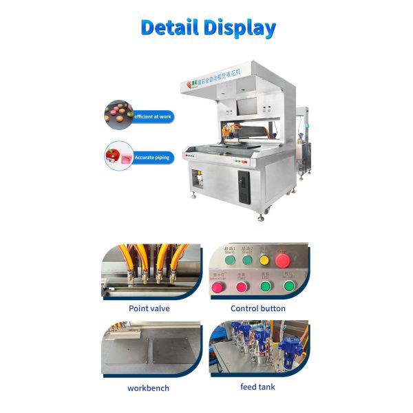 Automatic 4 Colors Stainless Steel Visual Chocolate Making Machine Candy Filling Machine for Making Ice Cream Biscuits