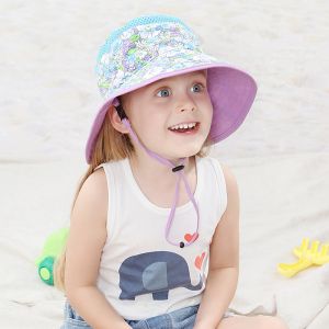 Summer Breathable Mesh Bucket Hat UPF 50+ Childrens Sunhats ODM