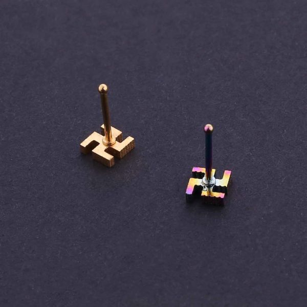 Fashion body piercing jewelry gold plated nose stud on hot sale