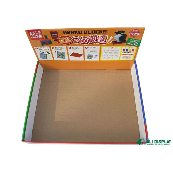 PSD Cardboard Counter Display Boxes 35cm Corrugated Counter Top Box