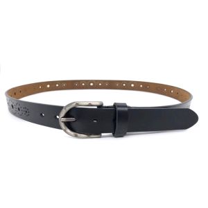 Handcraft Leather Fashion Ladies Belts With Alloy Pin Buckle Durable