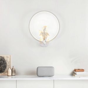 Round Angel Aluminum Decorative Interior Living Room Dining Room angel wall lamp