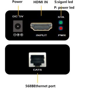 60M 1080P@60Hz HDMI Extender over cat6 with POC Function