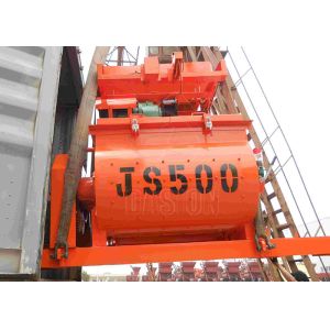 Enviroment Friendly Double Shaft Concrete Mixer Stationary 500L Discharging