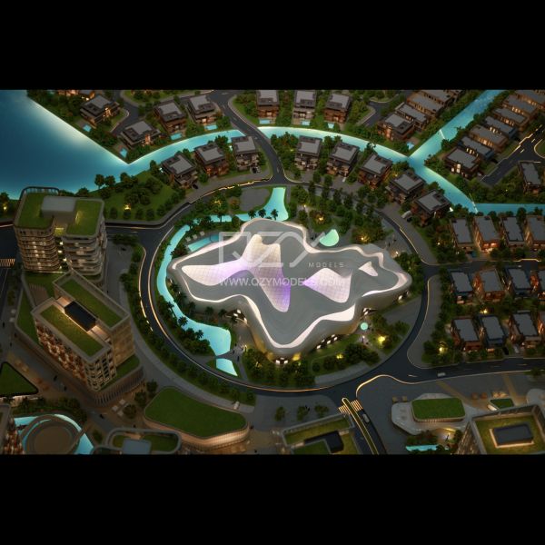 Buy 1:550 Illuminated Masterplan Model ABS Acrylic Wood at wholesale prices