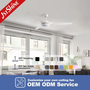 52 Inches Smart App Control Wifi Ceiling Fan With Light And Remote Control For