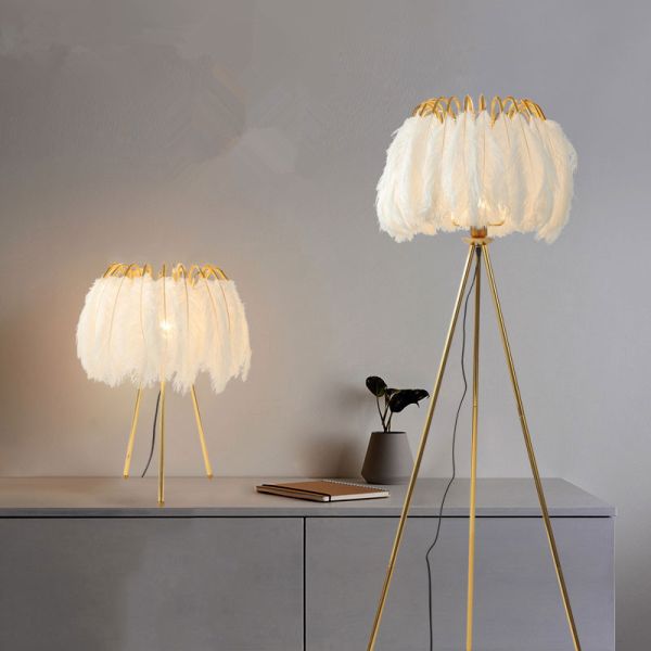Modern Floor lamp for Living room Studio Bedroom Girl room feather lamp(WH-MFL-26)