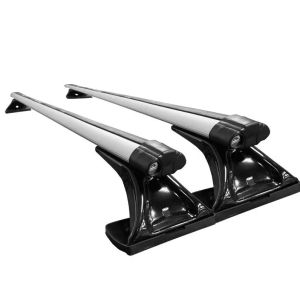 Universal Lockable Crossbar For Luggage Roof Rack Black Metal