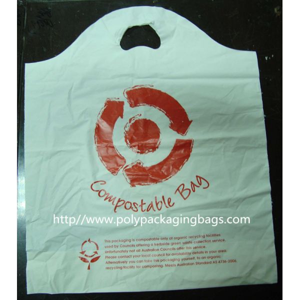 Buy Custom White Degradable Plastic Bags Die Cut For Car Tidy / Rubbish at wholesale prices