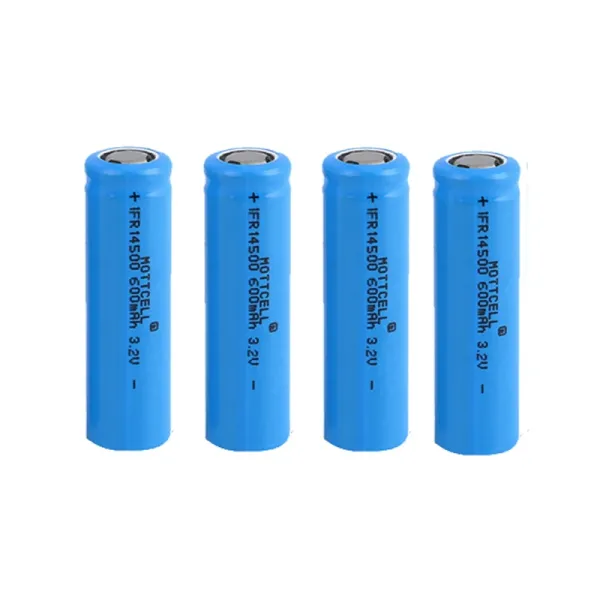 14500 3.2V Rechargeable Cylinder Lithium Battery AA Size 600mAh 500mAh