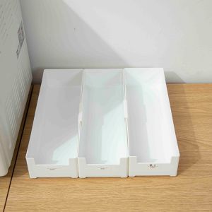 30x10cm Plastic Organizer Box With Dividers Adjustable Compartments