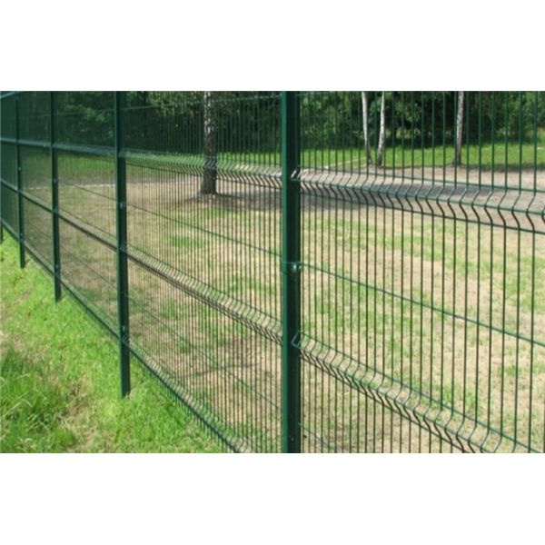 Peach Post Green Welded Mesh Fencing Galvanized Curvy 6 Ft