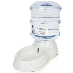 Dispensing Pet Cat Dog Water Bottle Bowl Plastic 20x10CM