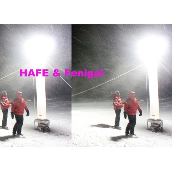 Portable Emergency Light Inflatable Lighting Tower 1000W Metal Halide Battery Rechargeable
