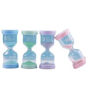 Bathroom Ten Minute Hourglass Sand Timer Blue orange red White Sand Timer