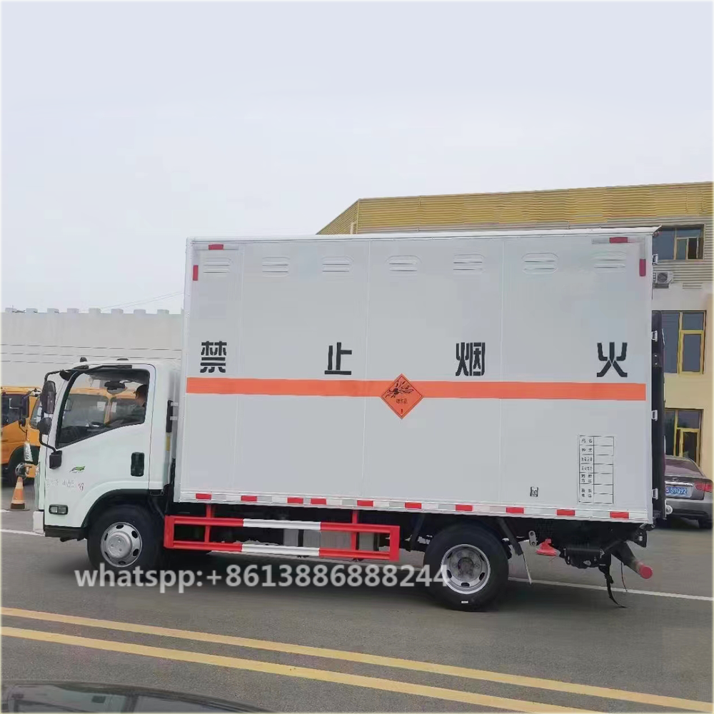 Isuz U 4*2 Flammable Gas Van Dangerous Goods Transporter Hazardous Delivery Truck