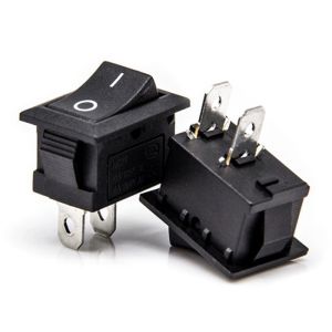 Kcd2 2 Pin 21*15mm Black Rocker Dpst On Off Switch For Power Strip