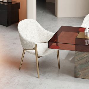 China 0.2m3 Gold Frame SS Dining Chairs For Sitting Room on sale