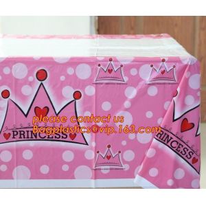 108cm *180cm Cartoon princess disposable tablecloth happy birthday party plastic