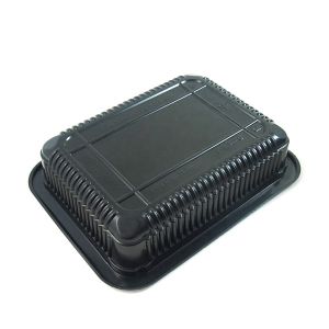 Rectangle Black Disposable 18*16*4cm Frozen Food Tray