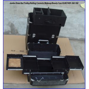 aluminum Rolling Beautitician Case with folder drawers KLMSY400-260-760