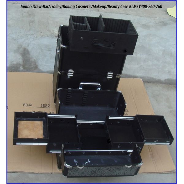 Buy 3-Tier Trolley Train Makeup Case with Detachable Drawers KLMSY400-260-760 at wholesale prices