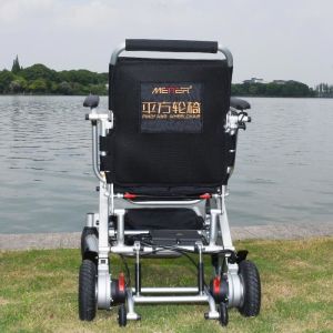 Brush Motor Light Foldable Electric Wheelchair For Airport Travelling