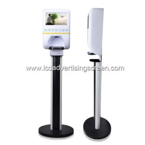 Quality Floor Standing 10&quot; Wifi LCD Advertising Screen With Plastic 1000ml 1200ml Liquid Alcohol Soap Hand Sanitizer Dispenser for sale