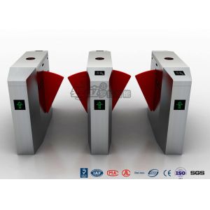 Automatic Flap Security Barrier Gate , Waist Height Turnstile With Ticketing