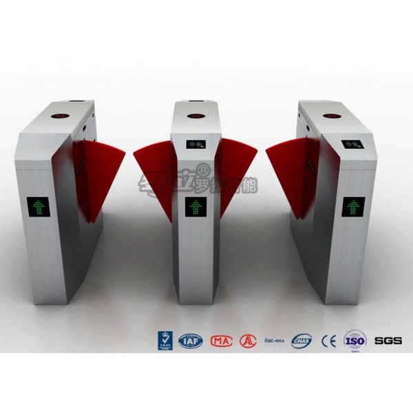 Automatic Flap Security Barrier Gate , Waist Height Turnstile With Ticketing