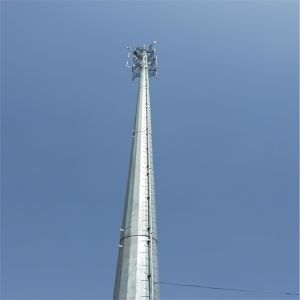 Steel 20 Meter Gsm Monopole Steel Tower Communication Tower For Sale Q345B/A572