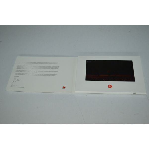 Custom Lcd Video Brochure Greeting Card Promotional lcd screen video brochure greeting card PVC070