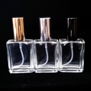 Flat Square Glass Perfume Spray Bottle 15ml Empty Recyclable Filling