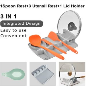 Multifunction Kitchen Gadget Tools Spoon Rest Silicone Material