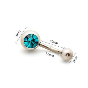 20 colors rhinestone belly rings 316L stainless steel belly rings