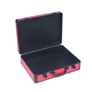 Red Aluminum Tool Case With PU Leather Display And Packing Tools Light Weight