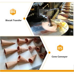 Automatic Rolled Sugar Cone Baking Machine For Chocolate Ice Cream