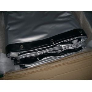 Portable Projection Screens With Black Edge Eyelet , 3D Silver Screen