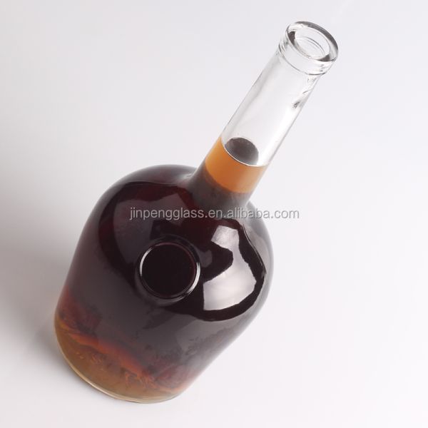 Customized Long Neck Thick Bottom Flint Glass Bottles for Vodka Gin Rum Champagne