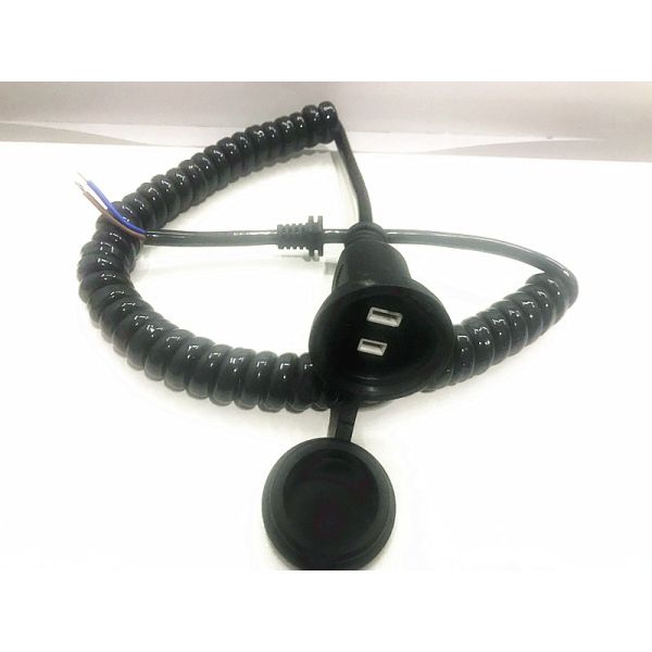 American standard 2pin black extension power cord without stopper 0.5m-10m