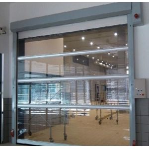 Transparent Fast Roller Shutter Doors , Fast Acting Door Galvanized Steel